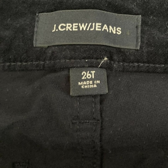 J Crew Pants Velour Womens 26T Black Stretch - Picture 3 of 11